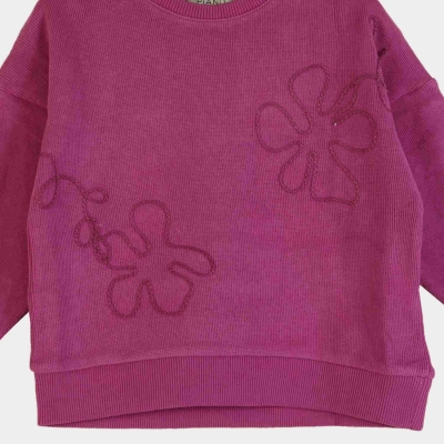 بلوز میلنگی آستین افتاده