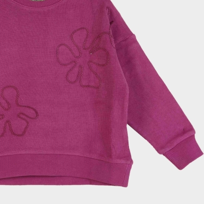 بلوز میلنگی آستین افتاده