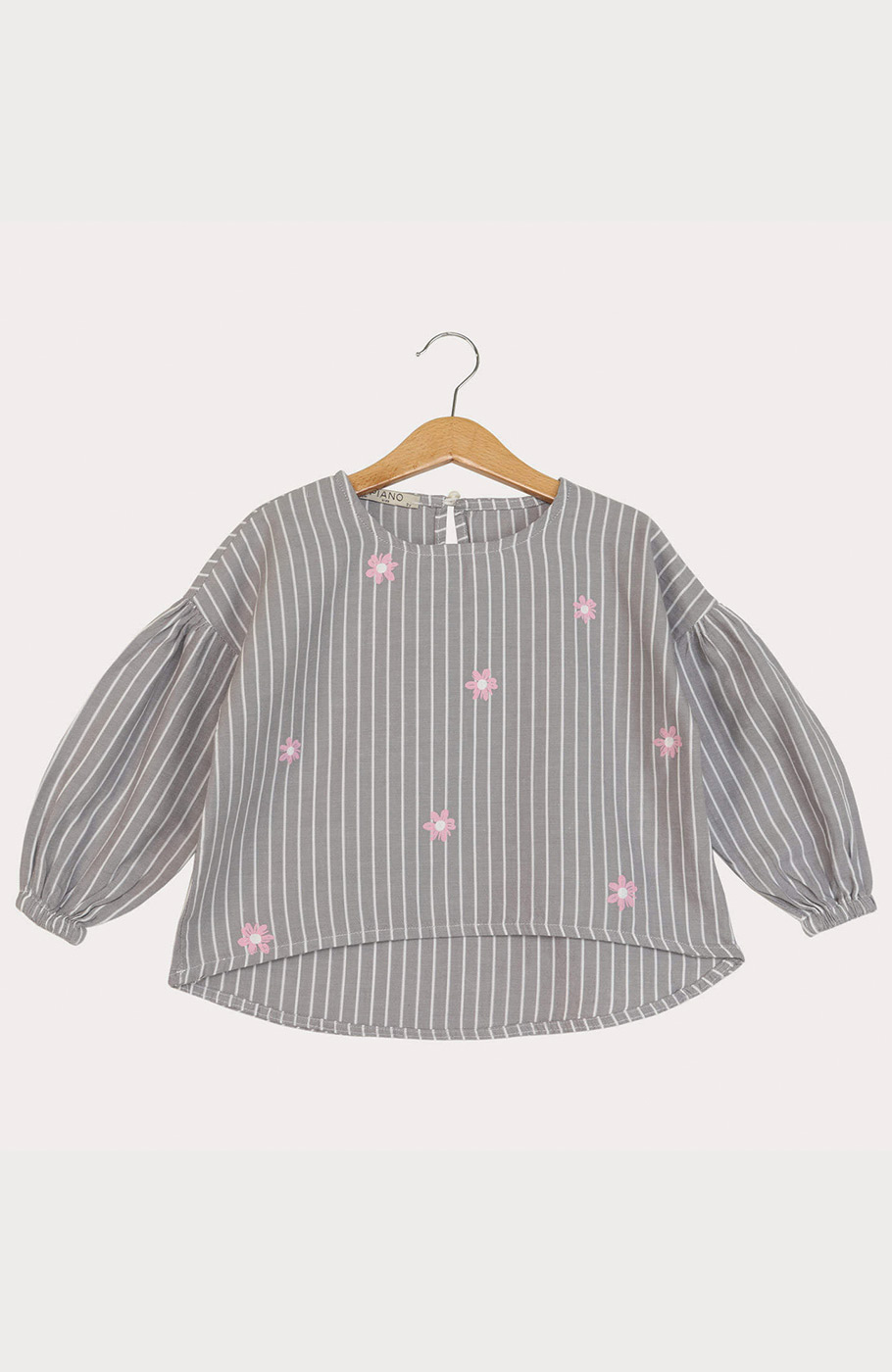 بلوز آکسفورد راه راه سرشانه افتاده