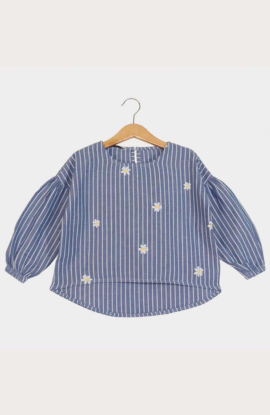 بلوز آکسفورد راه راه سرشانه افتاده