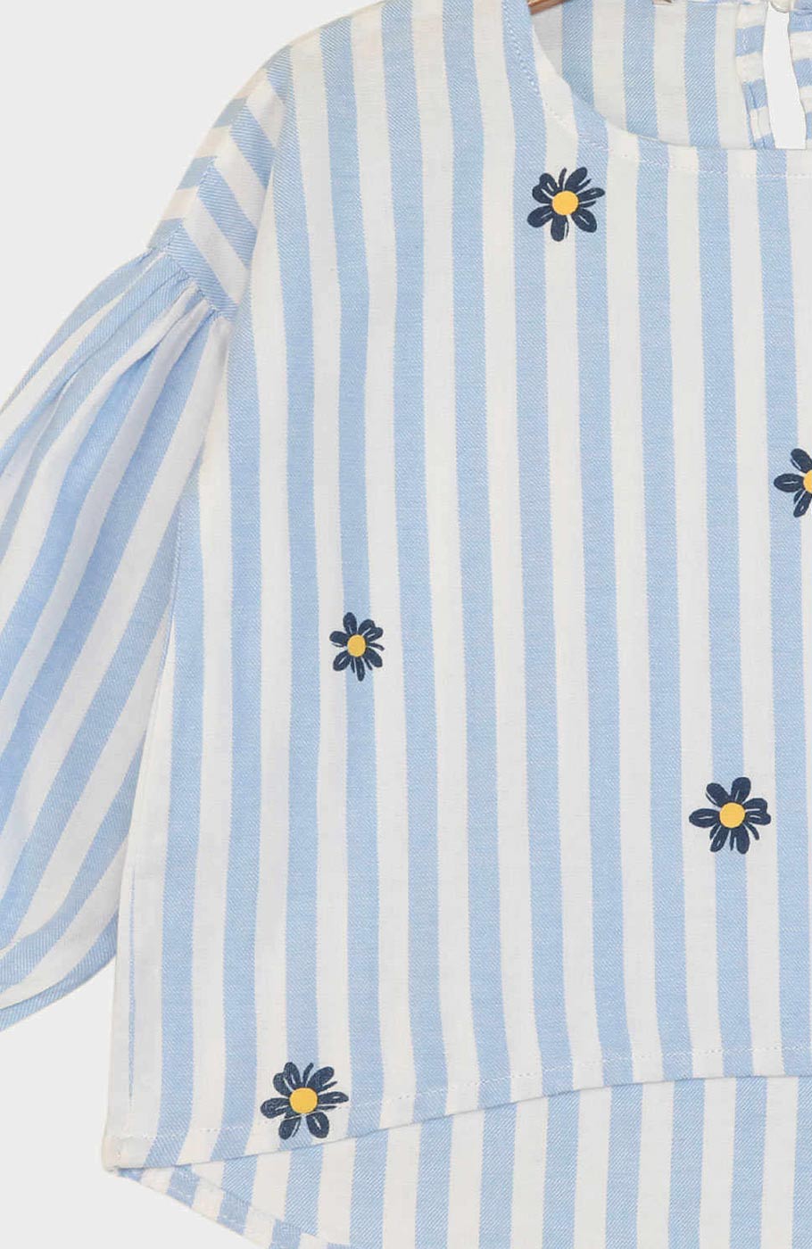 بلوز آکسفورد راه راه سرشانه افتاده