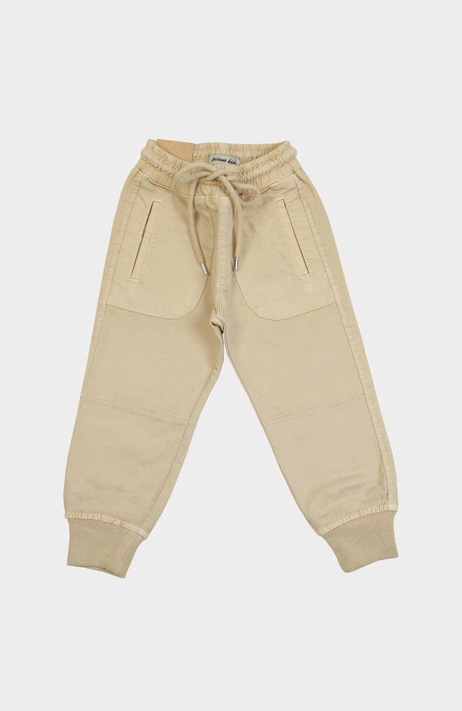 شلوار کتان کمر کش دمپا کشباف