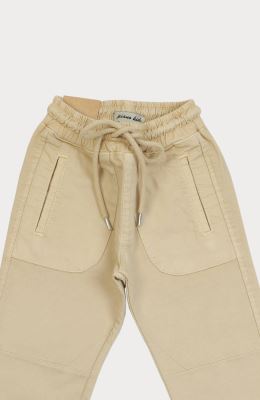 شلوار کتان کمر کش دمپا کشباف