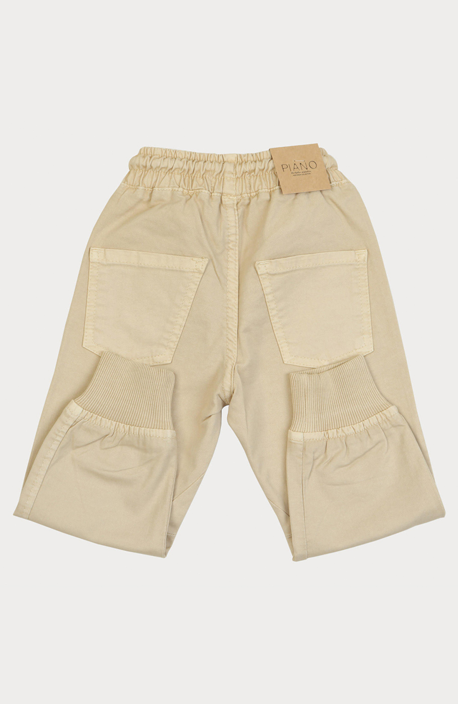 شلوار کتان کمر کش دمپا کشباف