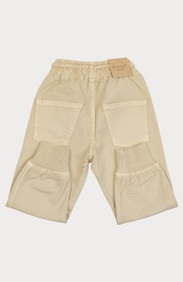 شلوار کتان کمر کش دمپا کشباف