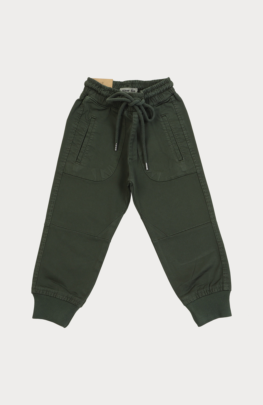 شلوار کتان کمر کش دمپا کشباف