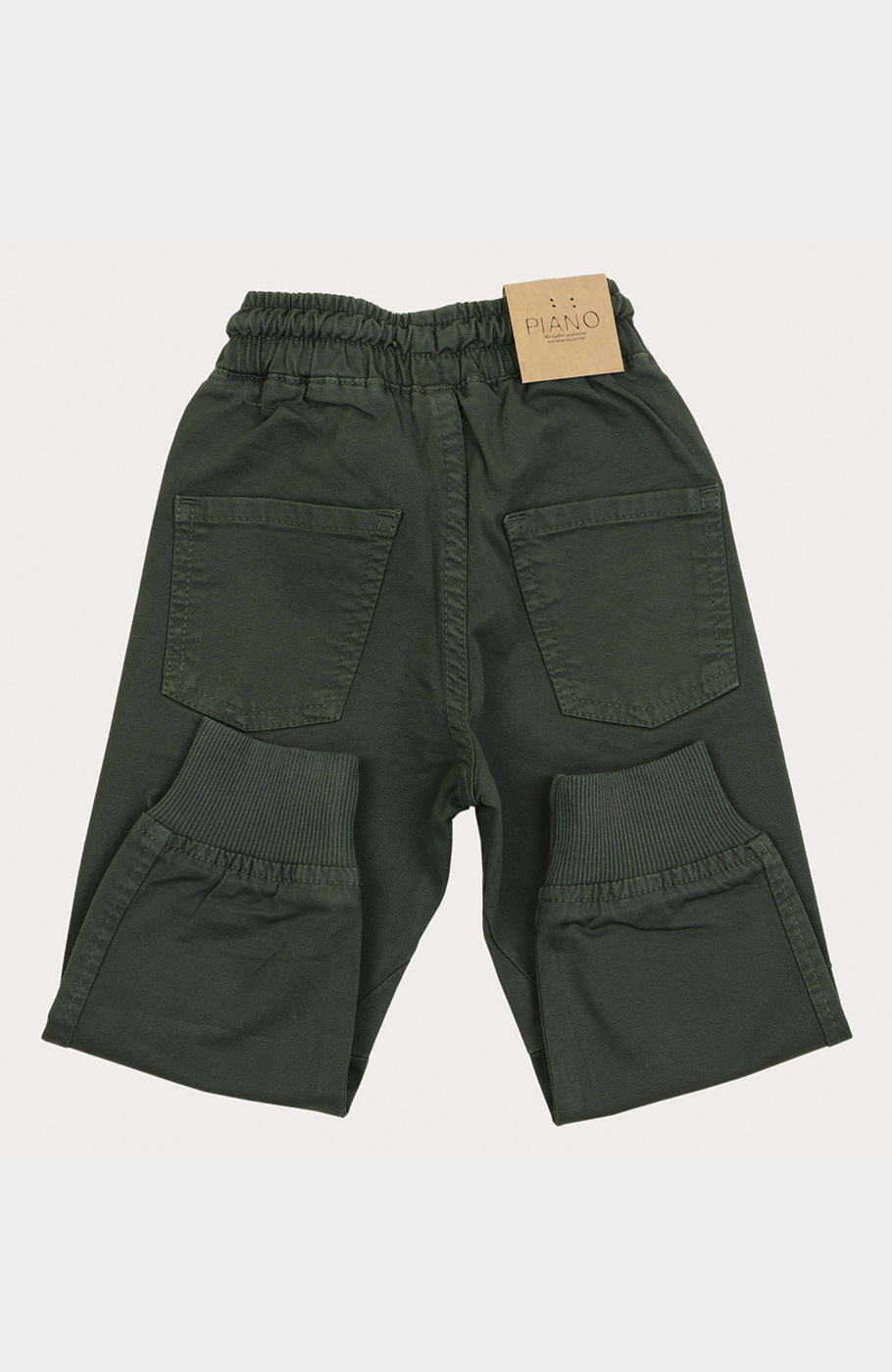 شلوار کتان کمر کش دمپا کشباف