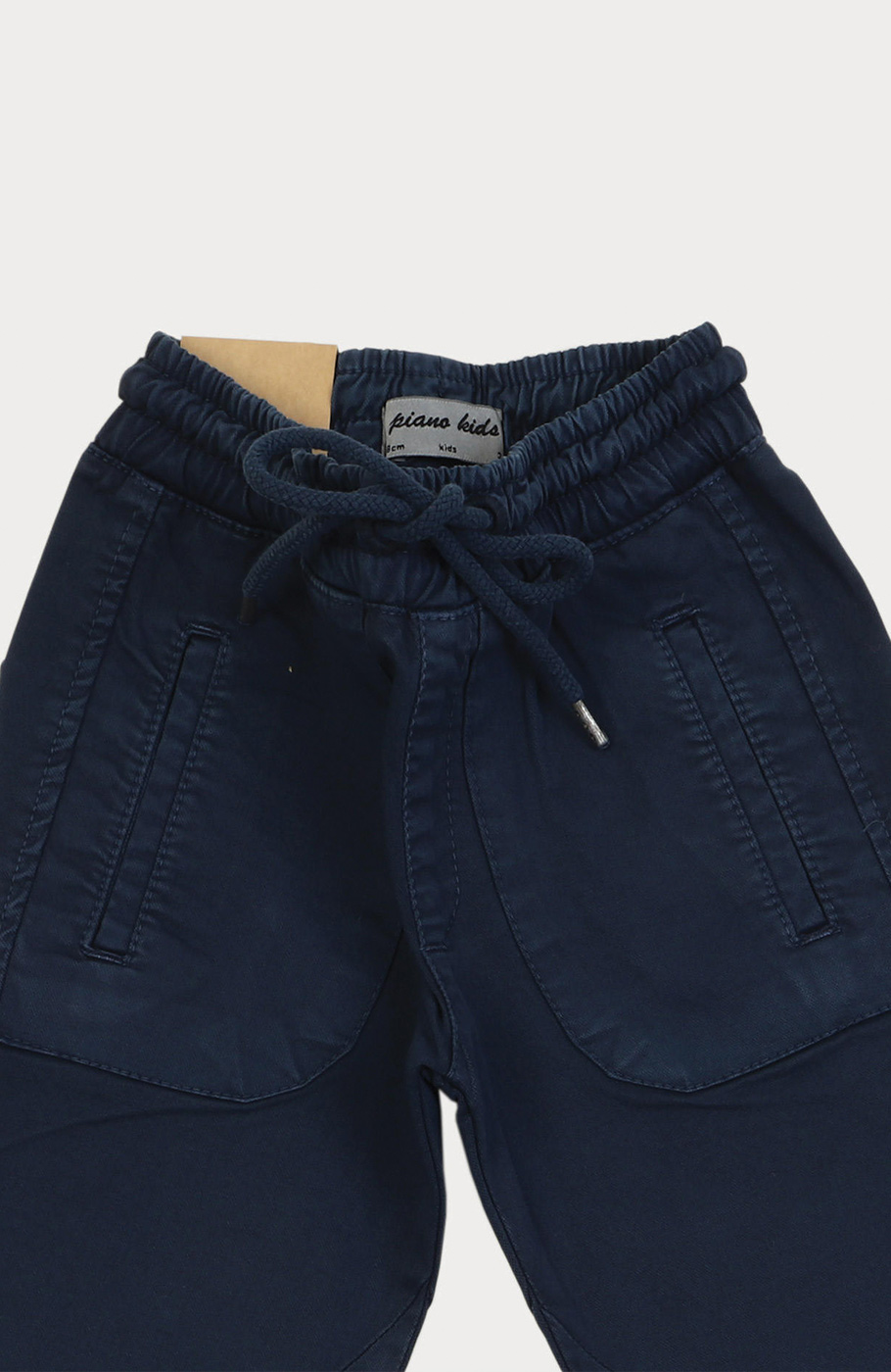 شلوار کتان کمر کش دمپا کشباف