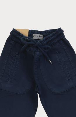 شلوار کتان کمر کش دمپا کشباف