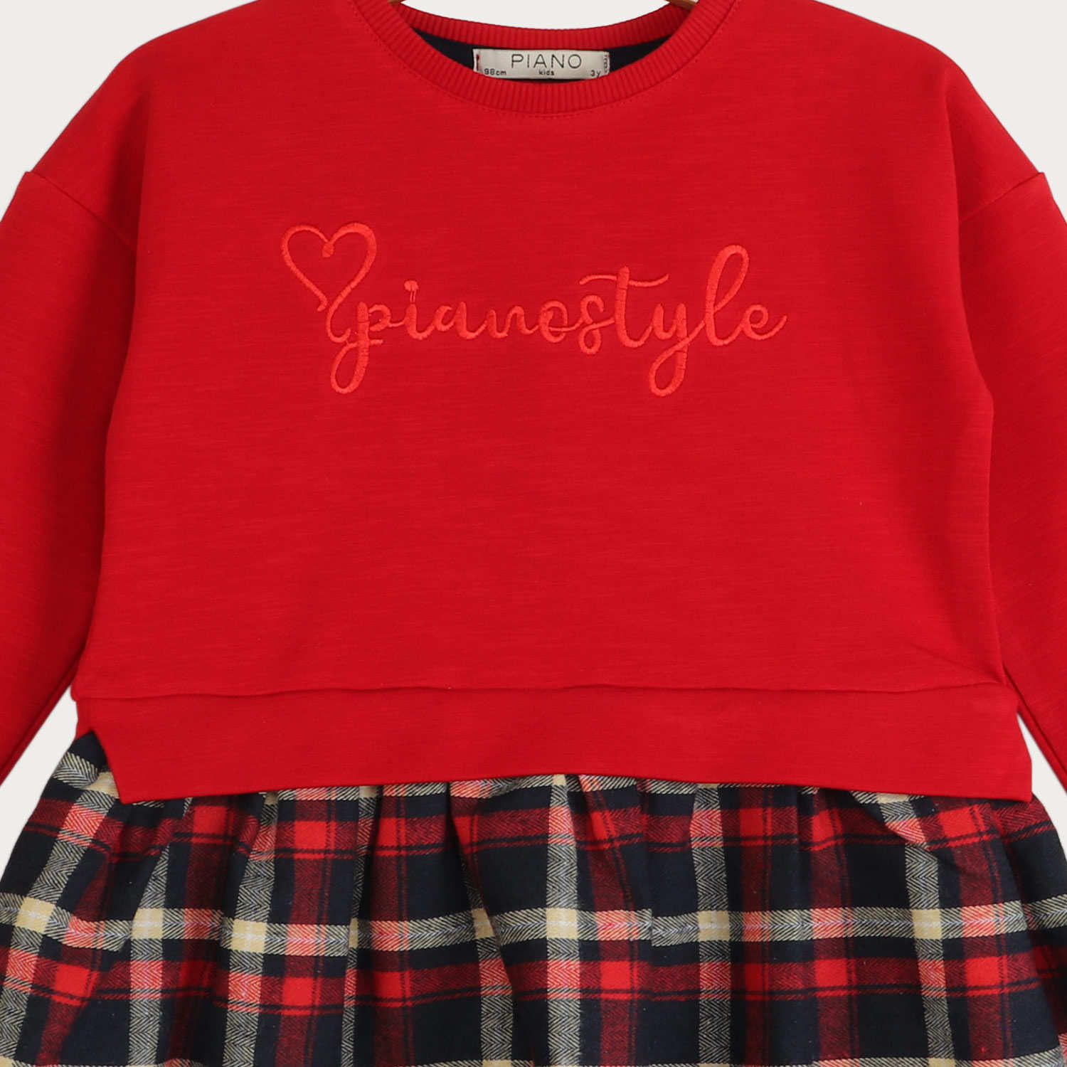 پیراهن دورس لایکرا اسلپ و فلانل چهارخانه