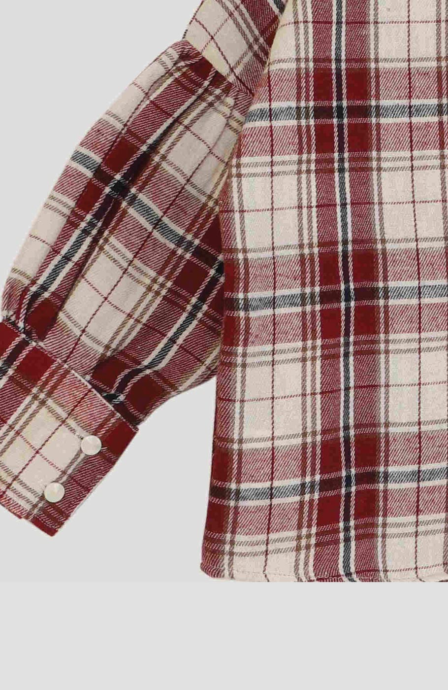 بلوز فلانل مچ چین دار