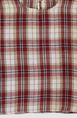 بلوز فلانل مچ چین دار