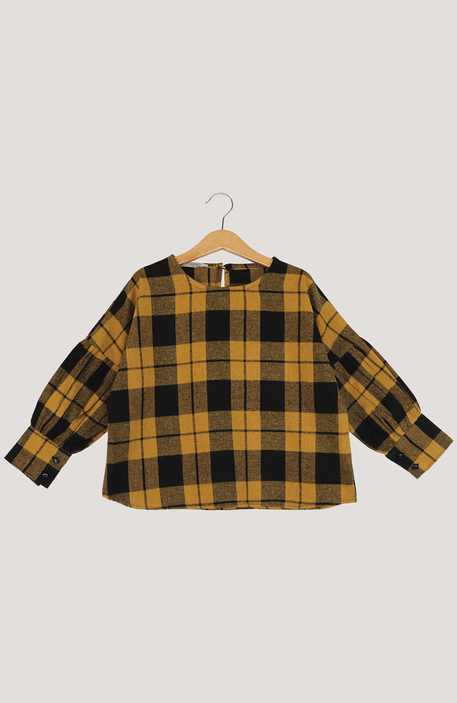 بلوز فلانل مچ چین دار