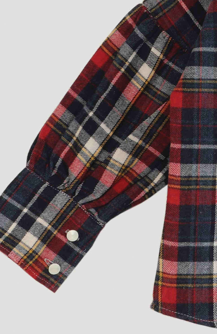 بلوز فلانل مچ چین دار