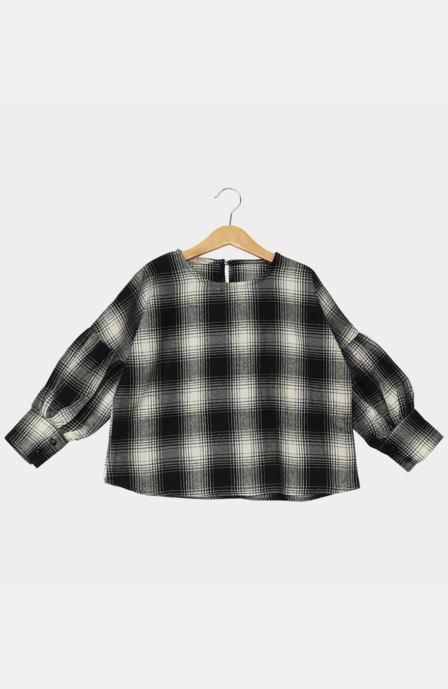 بلوز فلانل مچ چین دار