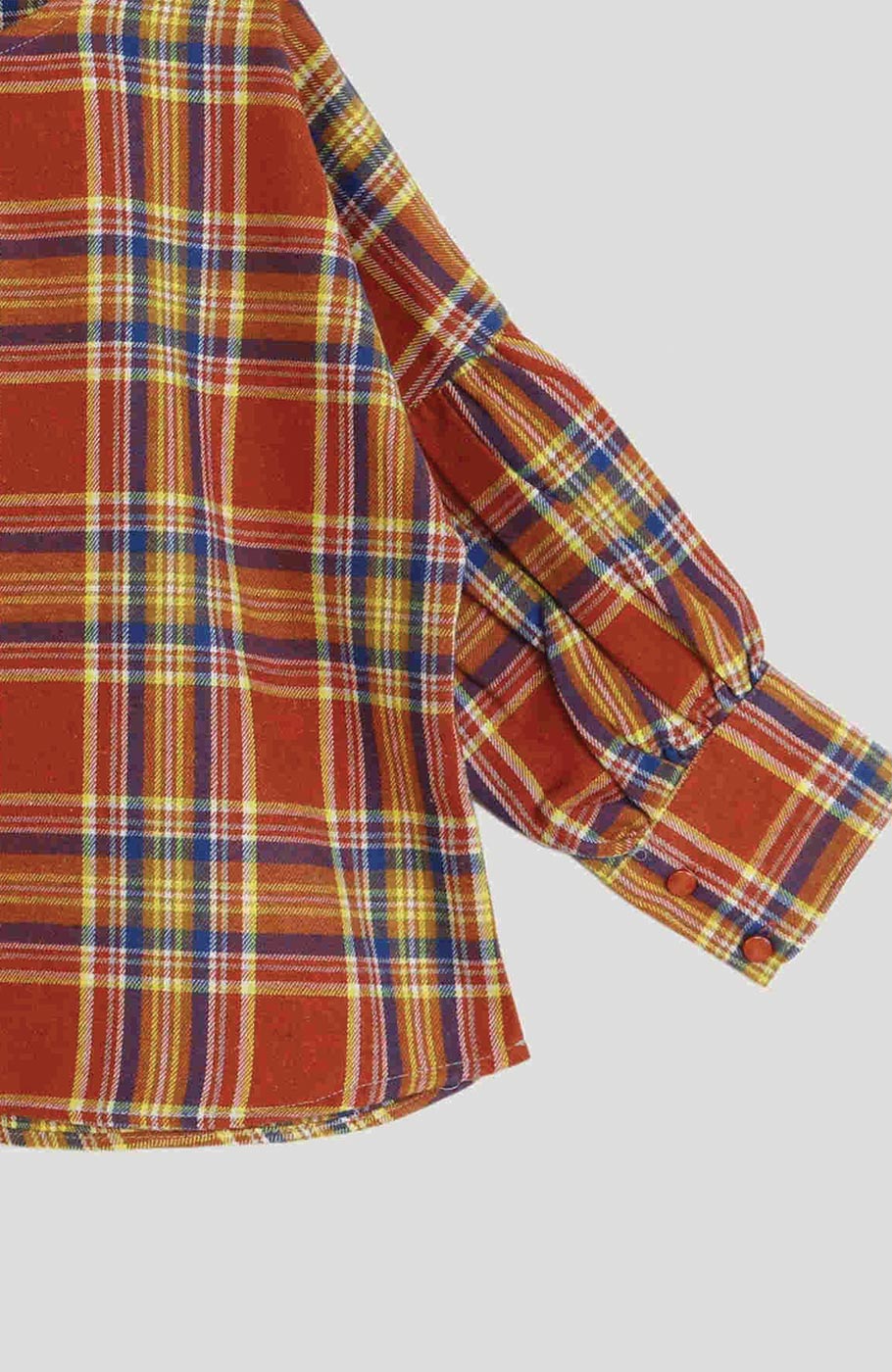 بلوز فلانل مچ چین دار