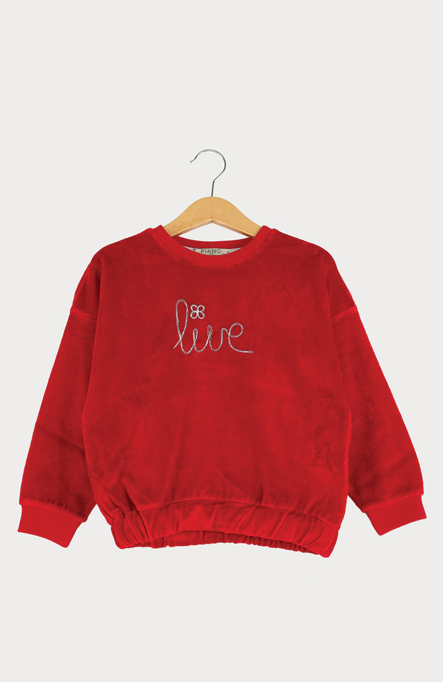 بلوز مخمل آستین افتاده