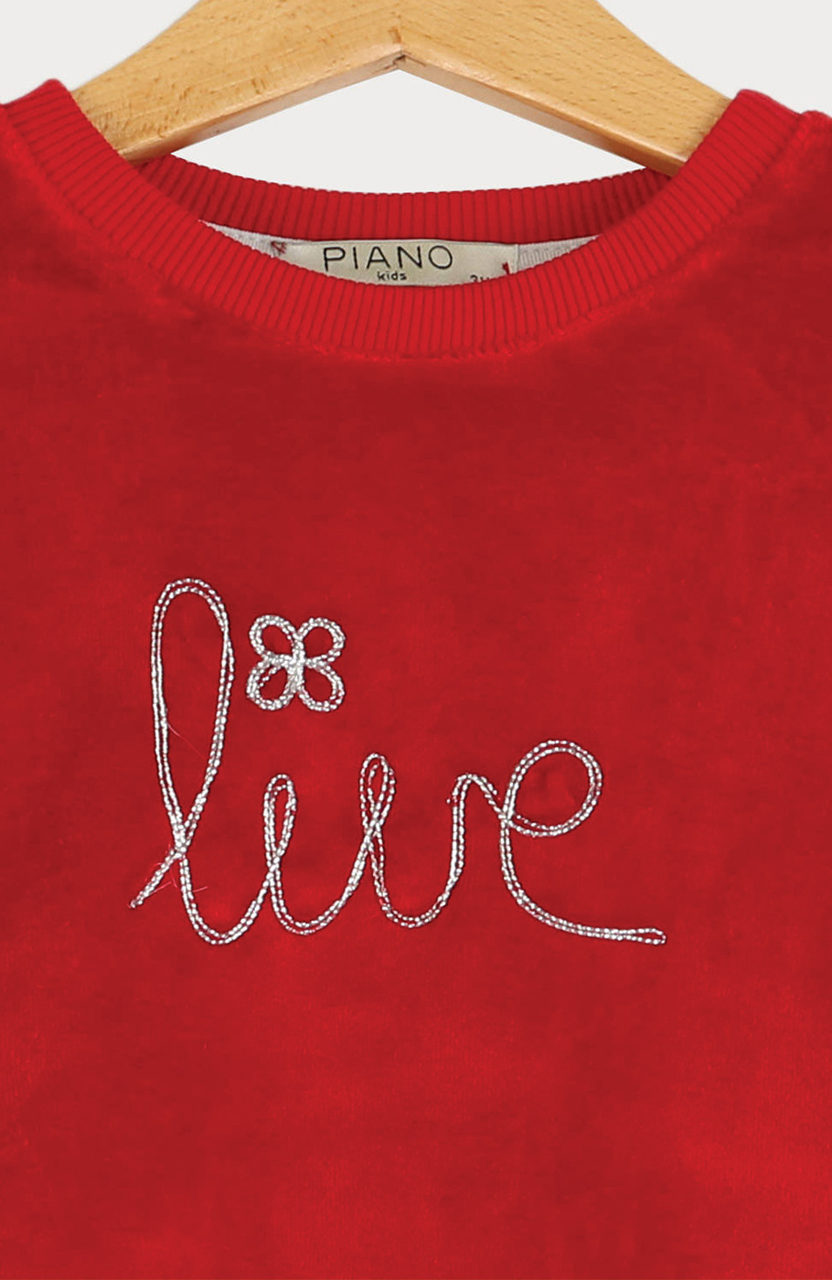 بلوز مخمل آستین افتاده