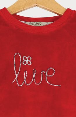 بلوز مخمل آستین افتاده