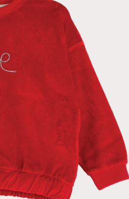 بلوز مخمل آستین افتاده