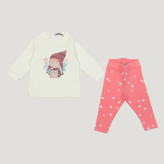 بلوز و لگ فاینریب دمپا چاک دار نوزادی بلوز و لگ فاینریب دمپا چاک دار نوزادی