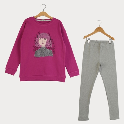 بلوز و لگ فاینریب دمپا چاک دار