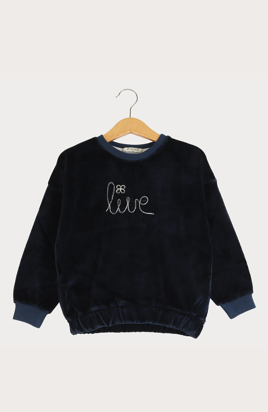 بلوز مخمل آستین افتاده