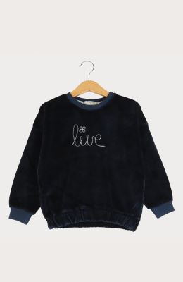 بلوز مخمل آستین افتاده