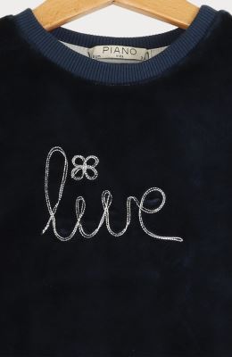 بلوز مخمل آستین افتاده