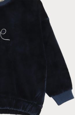 بلوز مخمل آستین افتاده