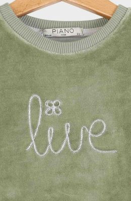 بلوز مخمل آستین افتاده