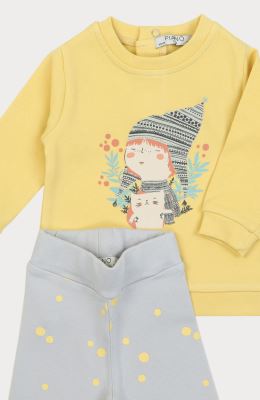 بلوز و لگ فاینریب دمپا چاک دار نوزادی