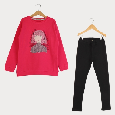 بلوز و لگ فاینریب دمپا چاک دار