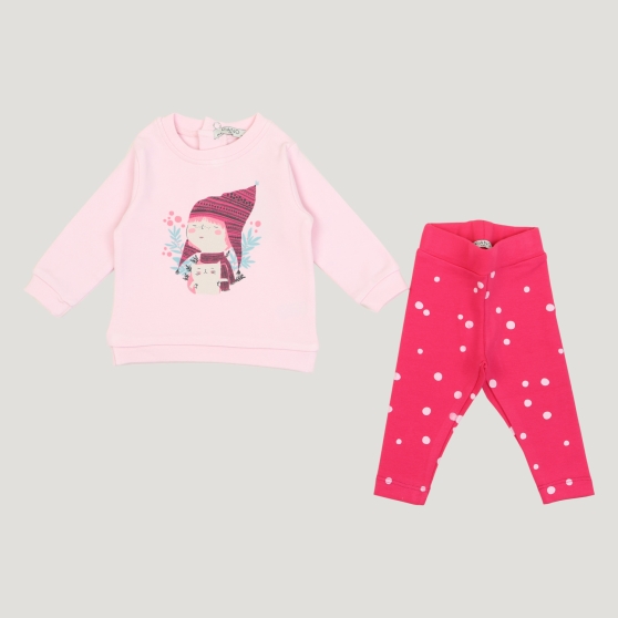 بلوز و لگ فاینریب دمپا چاک دار نوزادی بلوز و لگ فاینریب دمپا چاک دار نوزادی