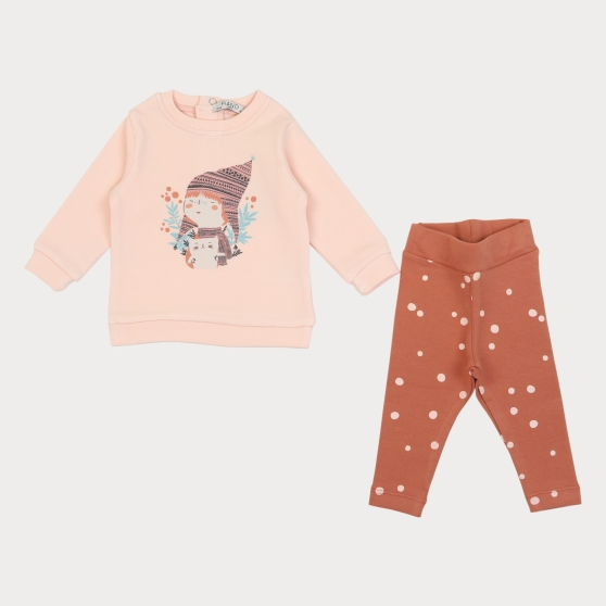 بلوز و لگ فاینریب دمپا چاک دار نوزادی بلوز و لگ فاینریب دمپا چاک دار نوزادی