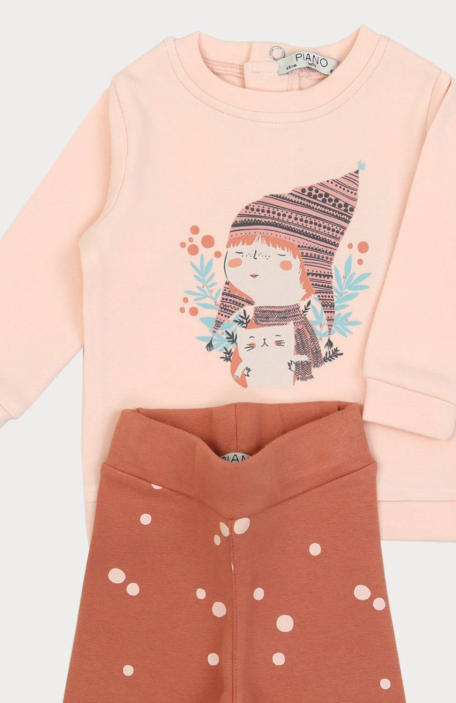 بلوز و لگ فاینریب دمپا چاک دار نوزادی