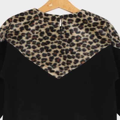 بلوز دورس لایکرا و مخمل پلنگی