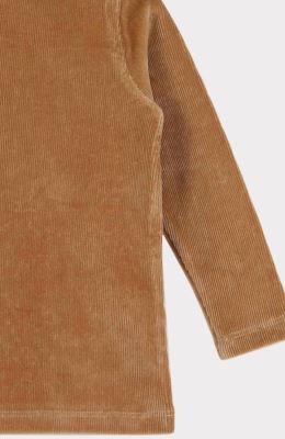 بلوز مخمل کبریتی یقه سه سانت