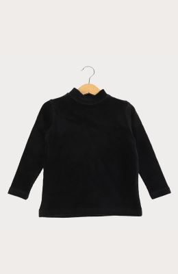 بلوز مخمل کبریتی یقه سه سانت