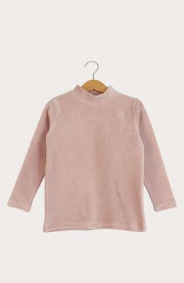 بلوز مخمل کبریتی یقه سه سانت