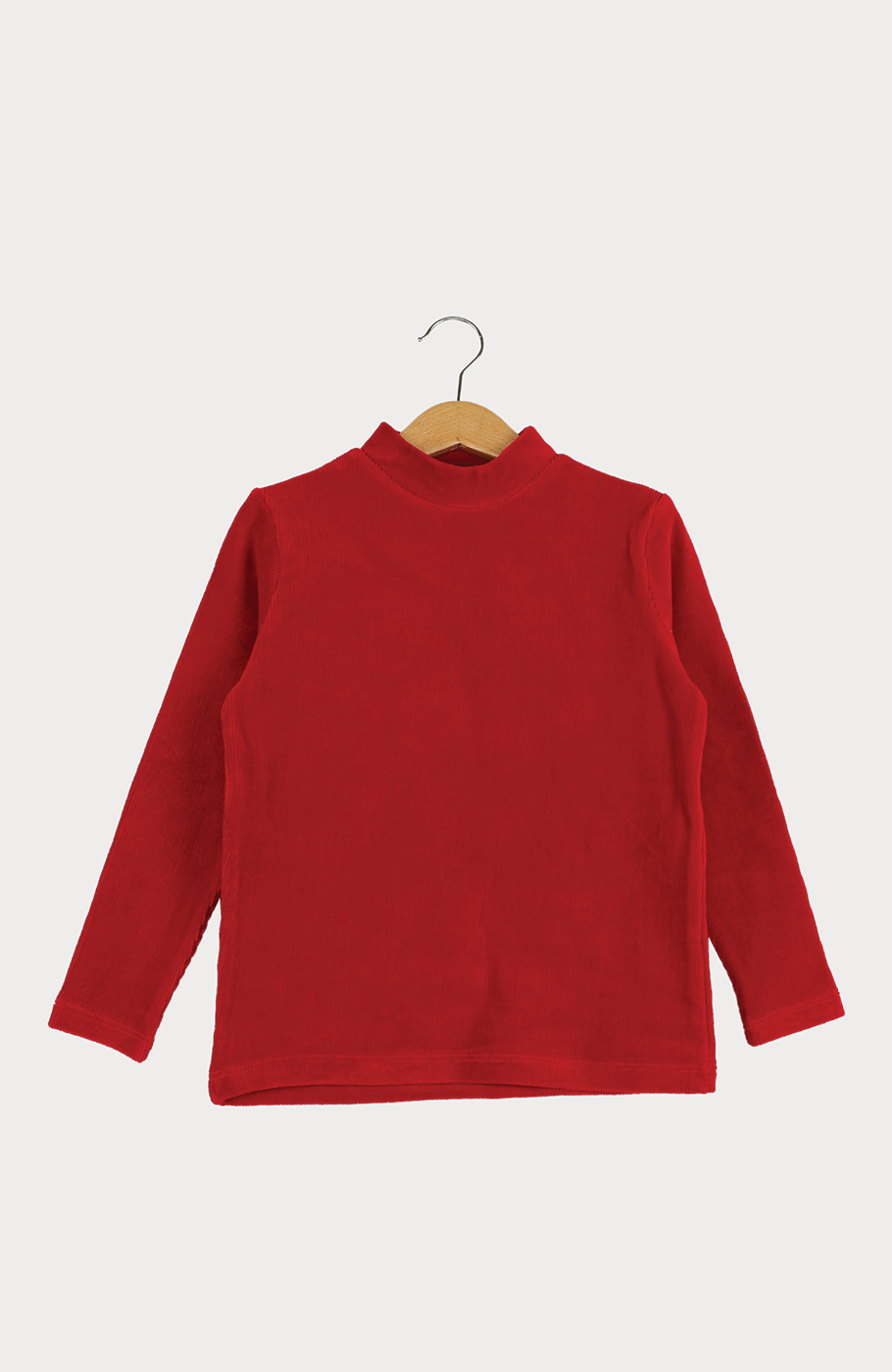 بلوز مخمل کبریتی یقه سه سانت