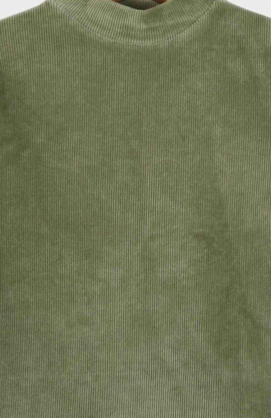 بلوز مخمل کبریتی یقه سه سانت