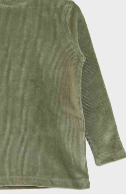 بلوز مخمل کبریتی یقه سه سانت