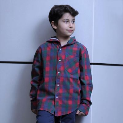 شومیز فلانل آستین بلند کلاه دار