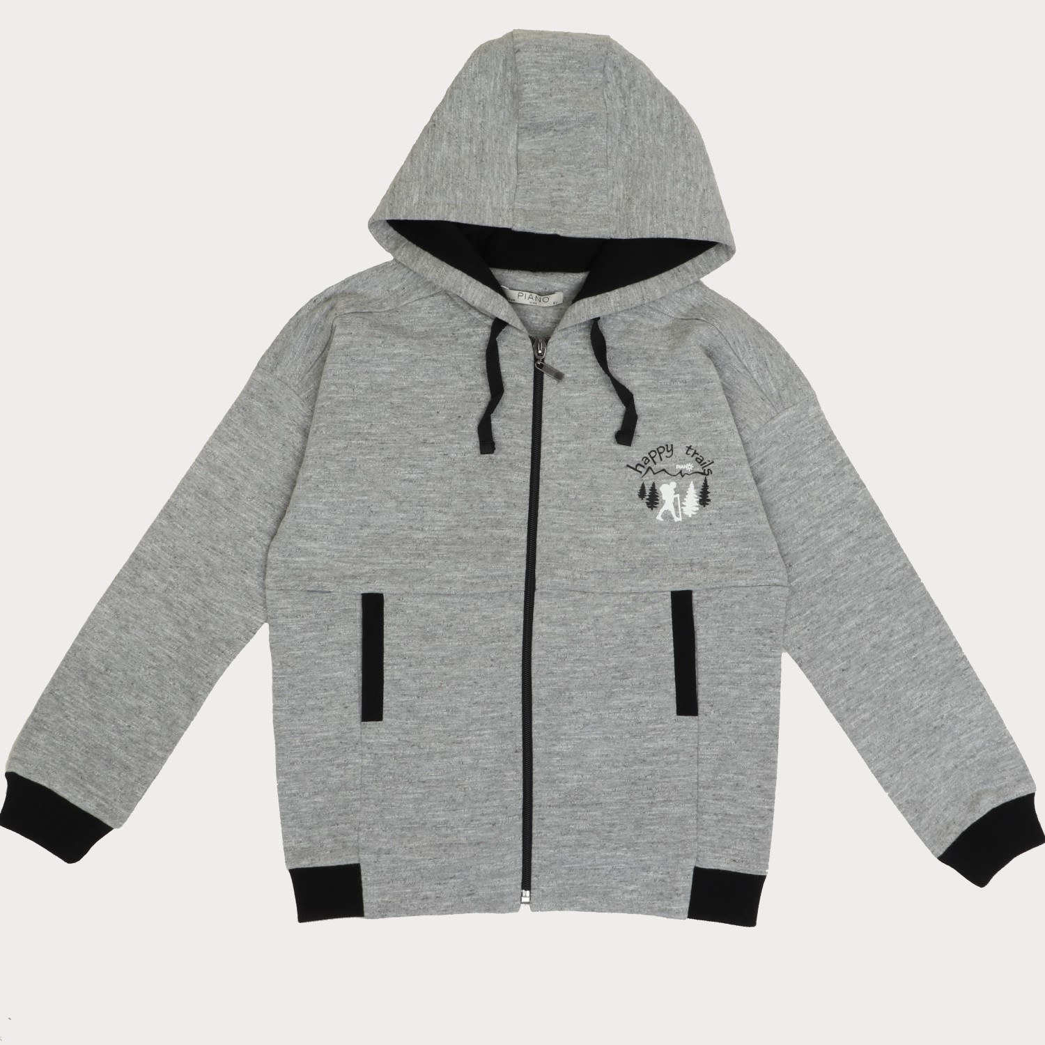 سوییت شرت آستین افتاده دورس 3 نخ افکت دار