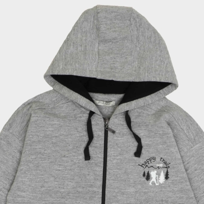 سوییت شرت آستین افتاده دورس 3 نخ افکت دار