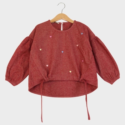 بلوز فلانل پیش گت دار