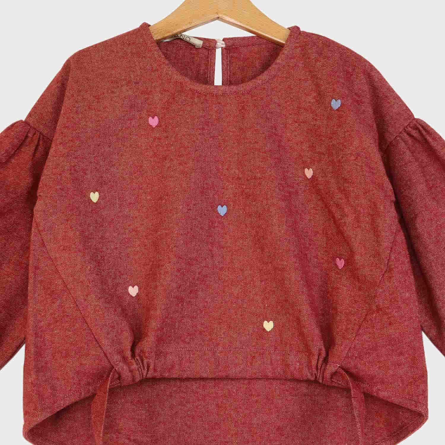 بلوز فلانل پیش گت دار