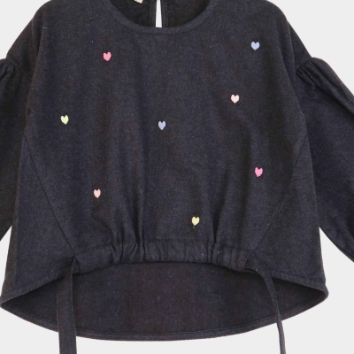 بلوز فلانل پیش گت دار