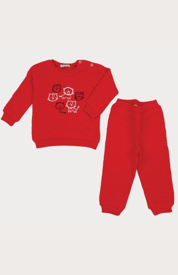 بلوز و شلوار ژاکارد لوزی نوزادی